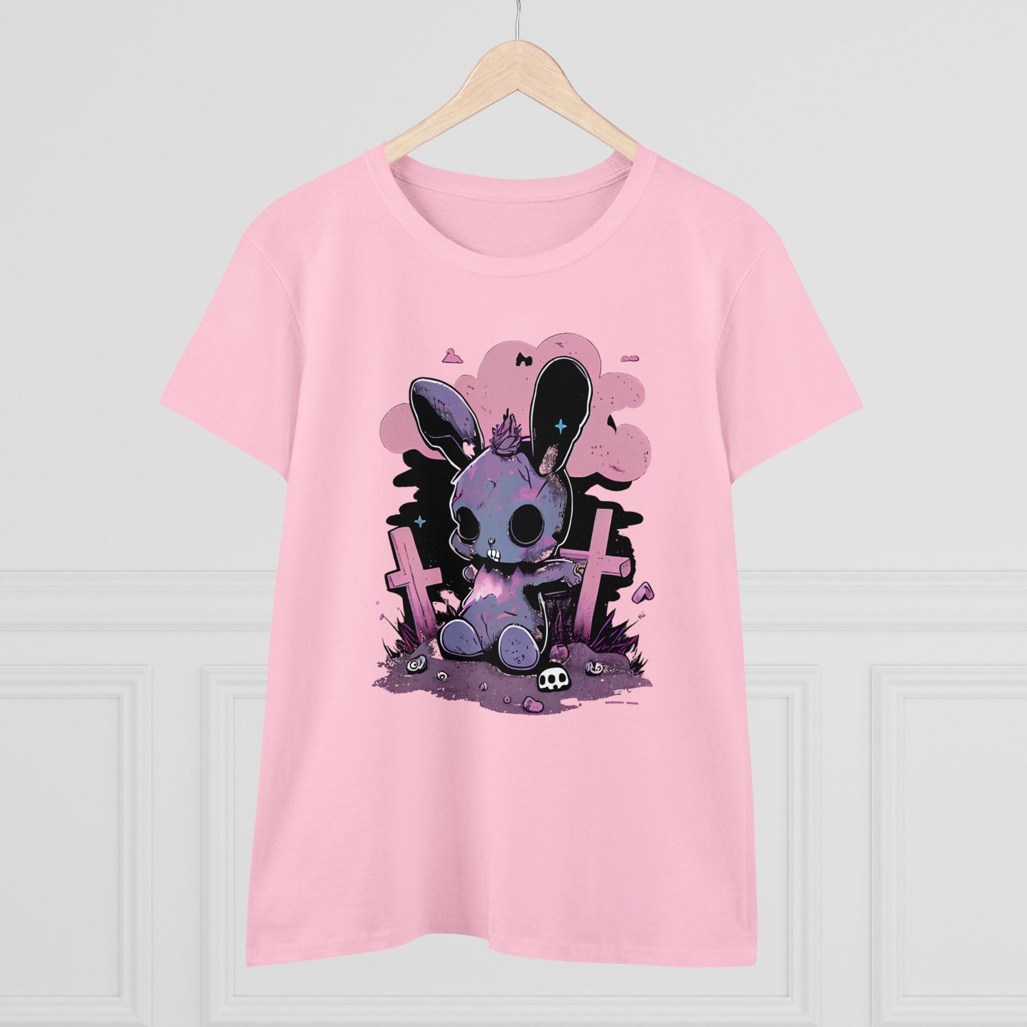 T-Shirt - Pastel Goth Death Bunny | Women's T-Shirt | Cotton Ladies Tee from Crypto Zoo Tees