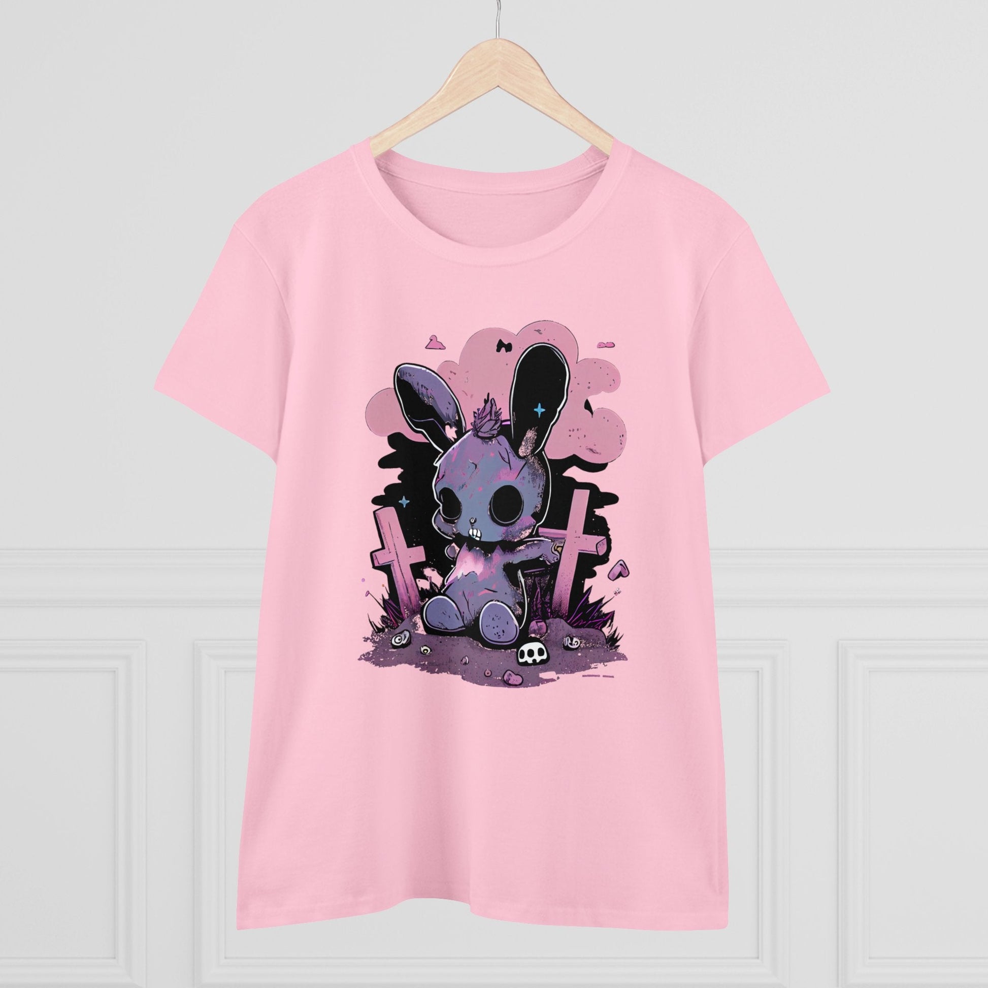 T-Shirt - Pastel Goth Death Bunny | Women's T-Shirt | Cotton Ladies Tee from Crypto Zoo Tees