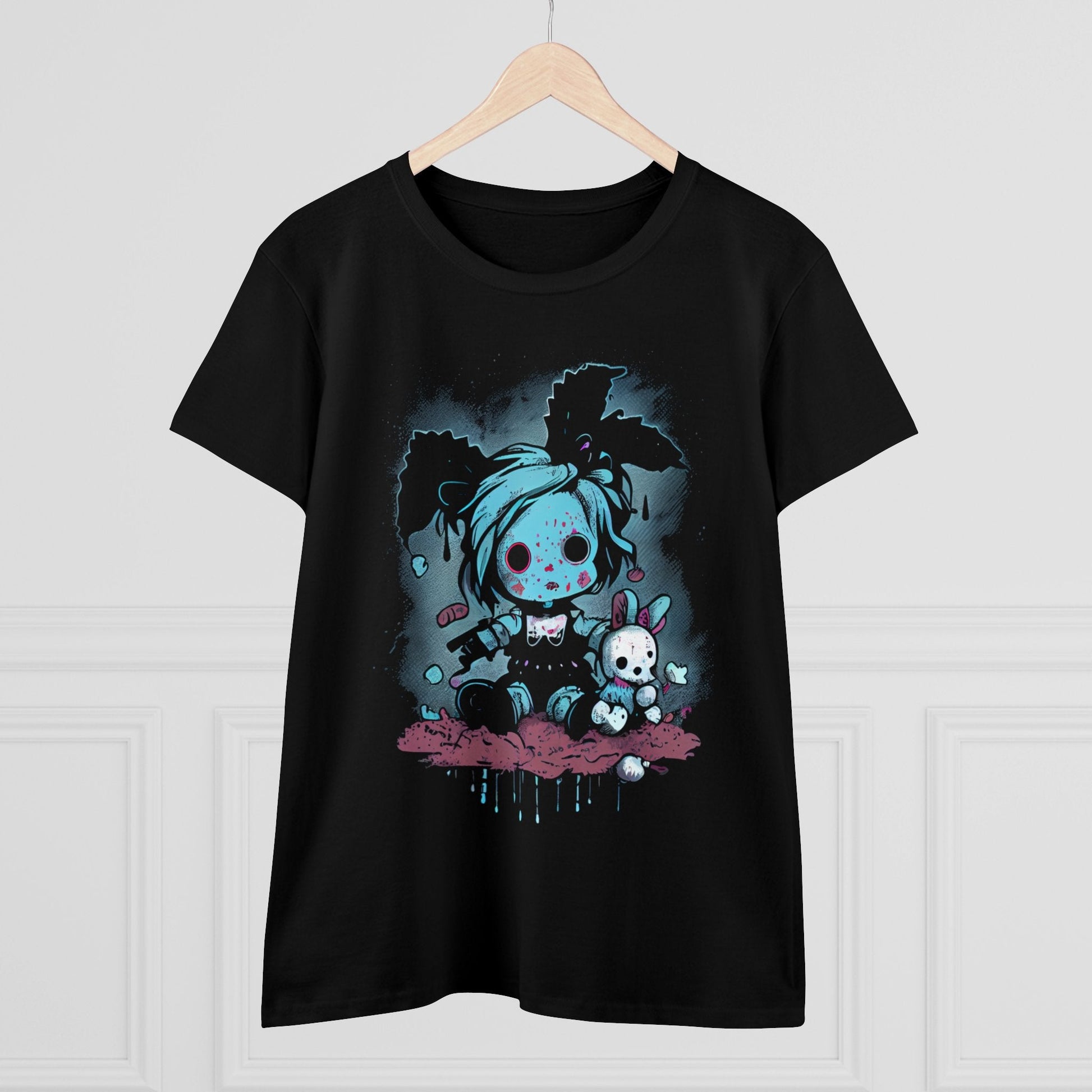 T-Shirt - Pastel Goth Death Rock Doll | Women's T-Shirt | Cotton Ladies Tee from Crypto Zoo Tees