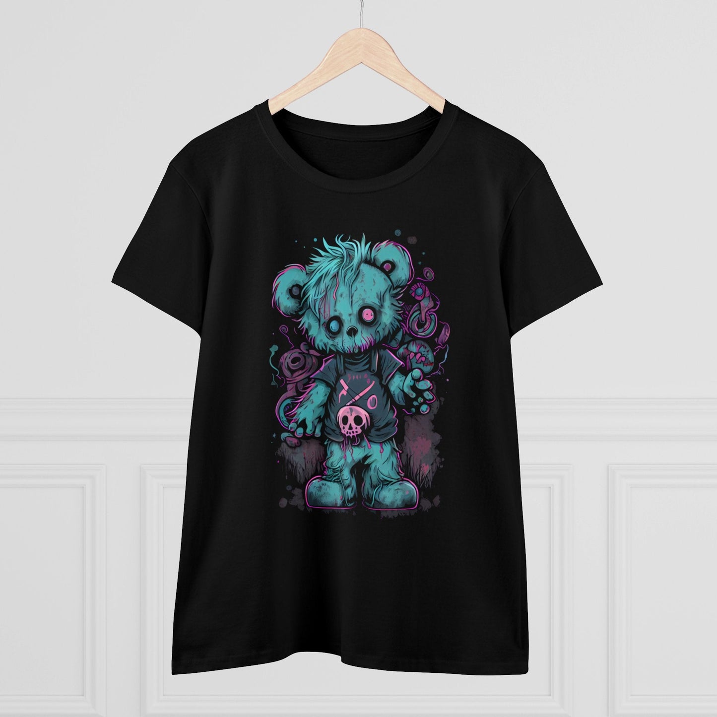 T-Shirt - Pastel Goth Death Rock Teddy | Women's T-Shirt | Cotton Ladies Tee from Crypto Zoo Tees