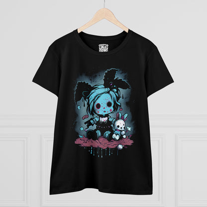 T-Shirt - pastel goth doll - ladies tee from Crypto Zoo Tees