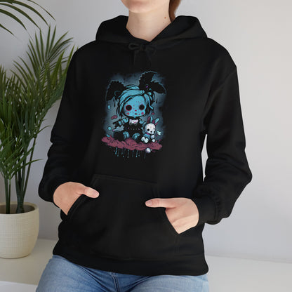 Hoodie - Pastel Goth Doll Single Sided Hoodie from Crypto Zoo Tees