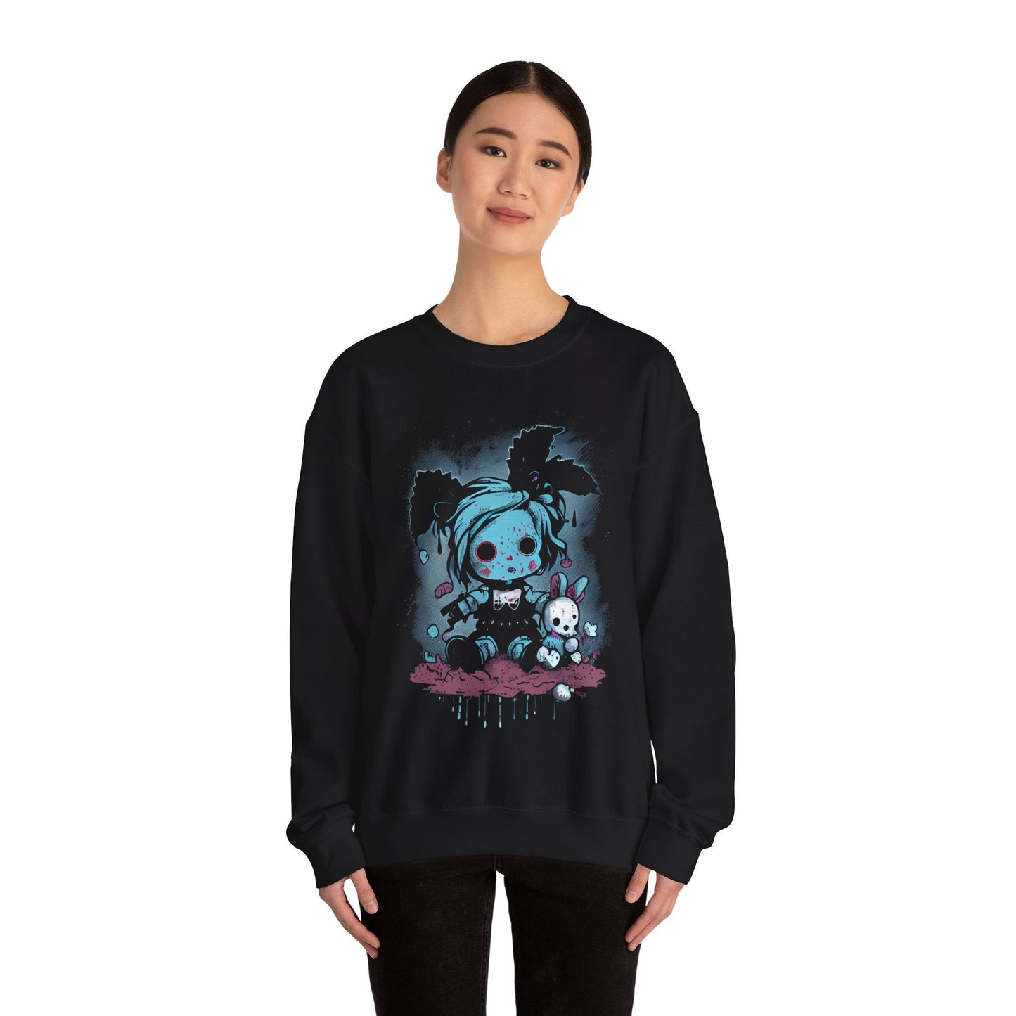 Sweatshirt - pastel goth doll Sweatshirt from Crypto Zoo Tees