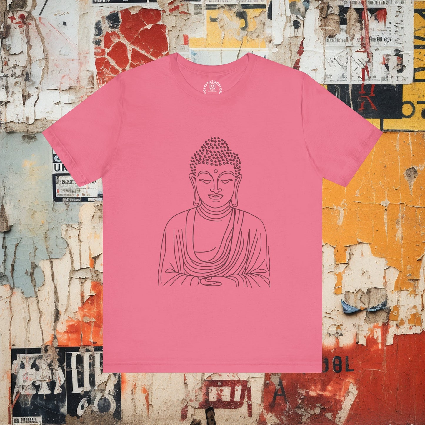 T-Shirt - Peaceful Meditation Buddha - Tibetan Style - Soft Cotton T-shirt - Available in Many Colors from Crypto Zoo Tees