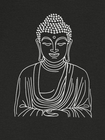 T-Shirt - Peaceful Meditation Buddha - Tibetan Style - Soft Cotton T-shirt - Available in Many Colors from Crypto Zoo Tees