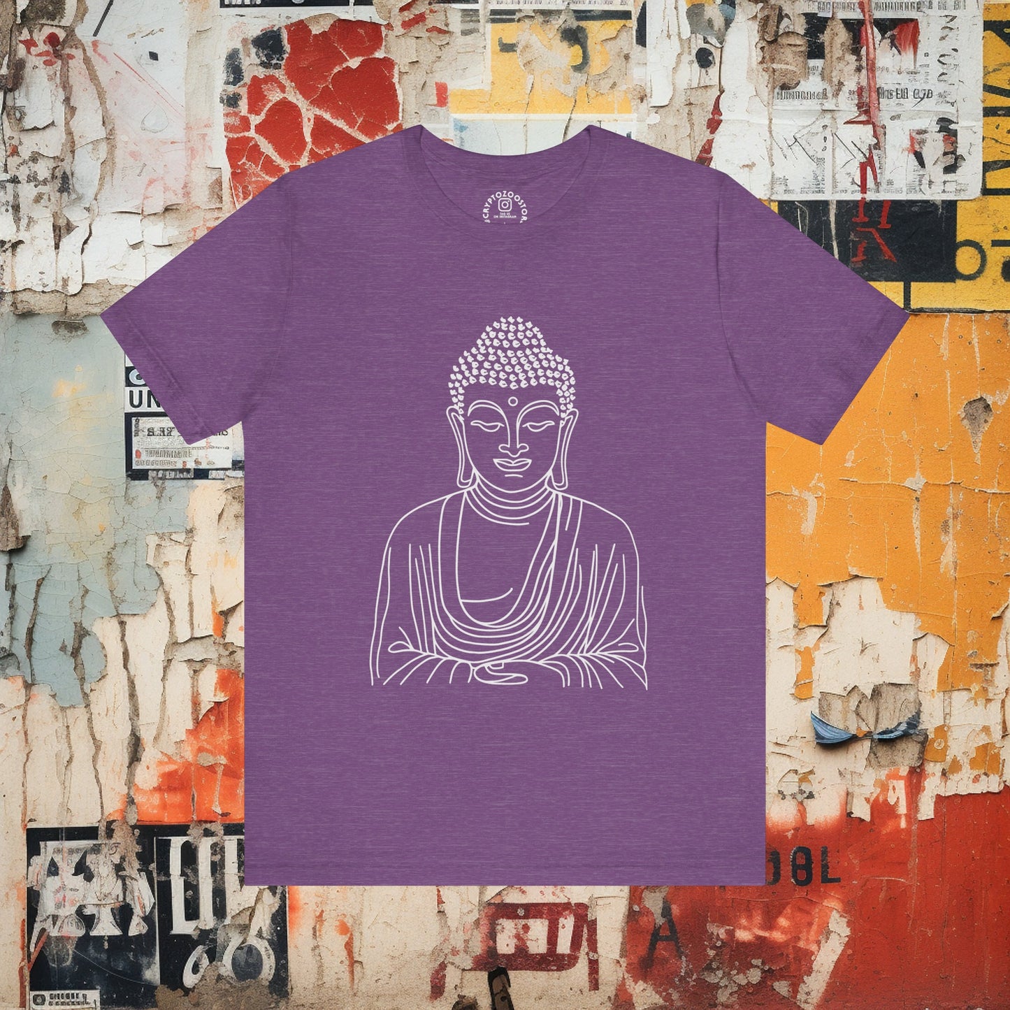 T-Shirt - Peaceful Meditation Buddha - Tibetan Style - Soft Cotton T-shirt - Available in Many Colors from Crypto Zoo Tees