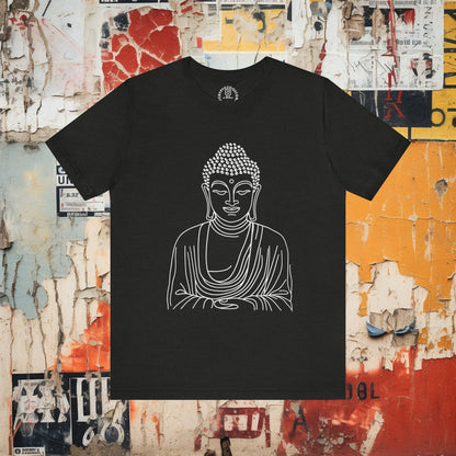 T-Shirt - Peaceful Meditation Buddha - Tibetan Style - Soft Cotton T-shirt - Available in Many Colors from Crypto Zoo Tees