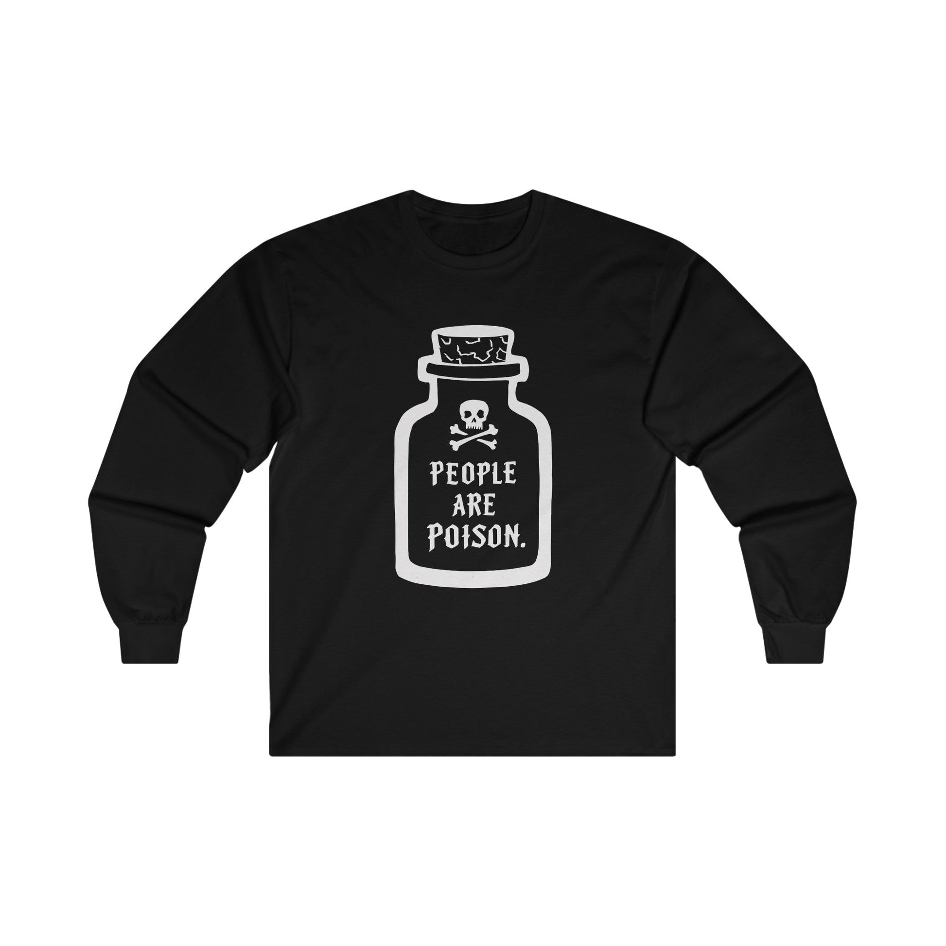 Long - sleeve - People Are Poison | Apothecary Bottle | Long Sleeve T-shirt from Crypto Zoo Tees