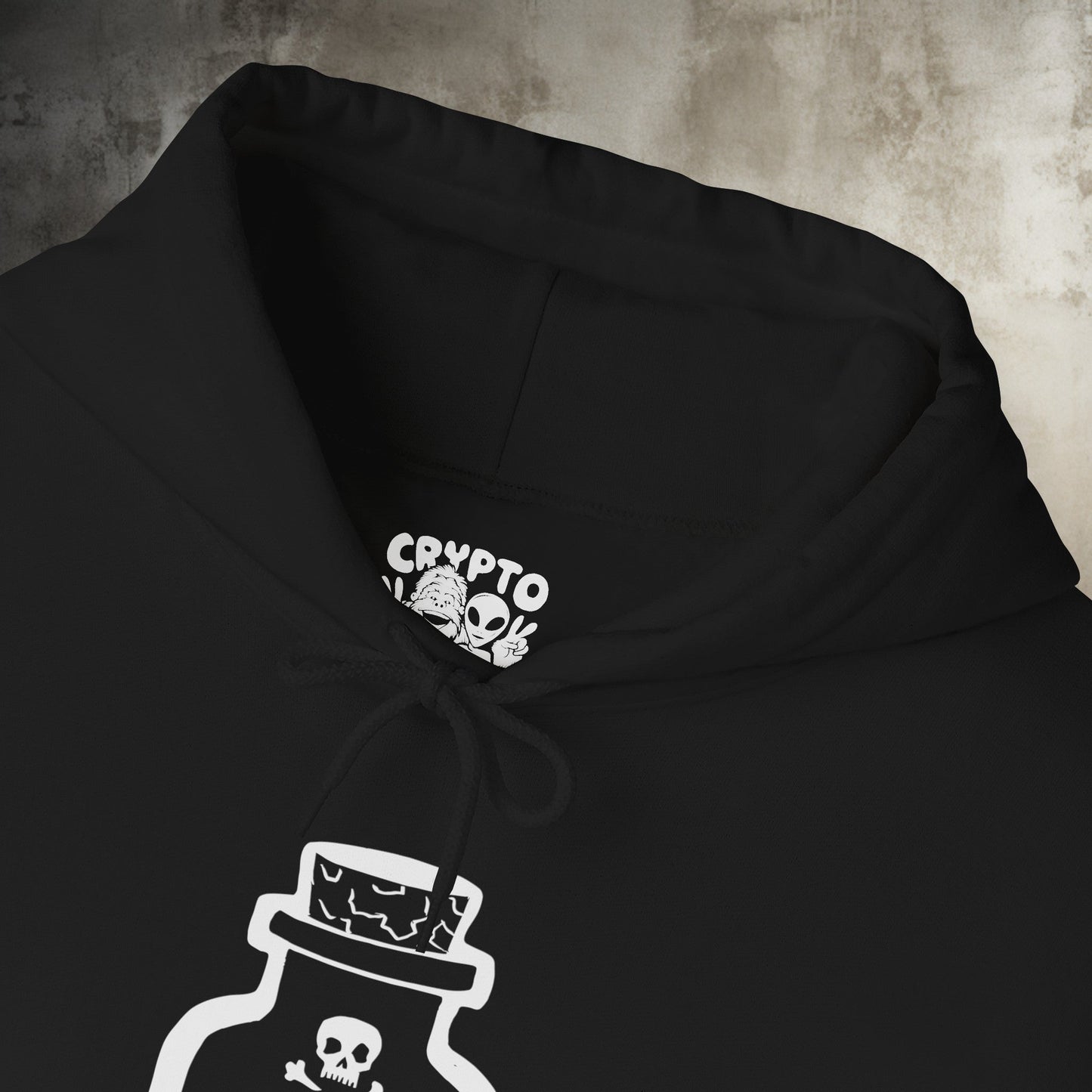 Hoodie - People Are Poison Apothecary Bottle with Skull and Crossbones | Skulls and Skeletons | Horror | Hoodie | Hooded Sweatshirt from Crypto Zoo Tees