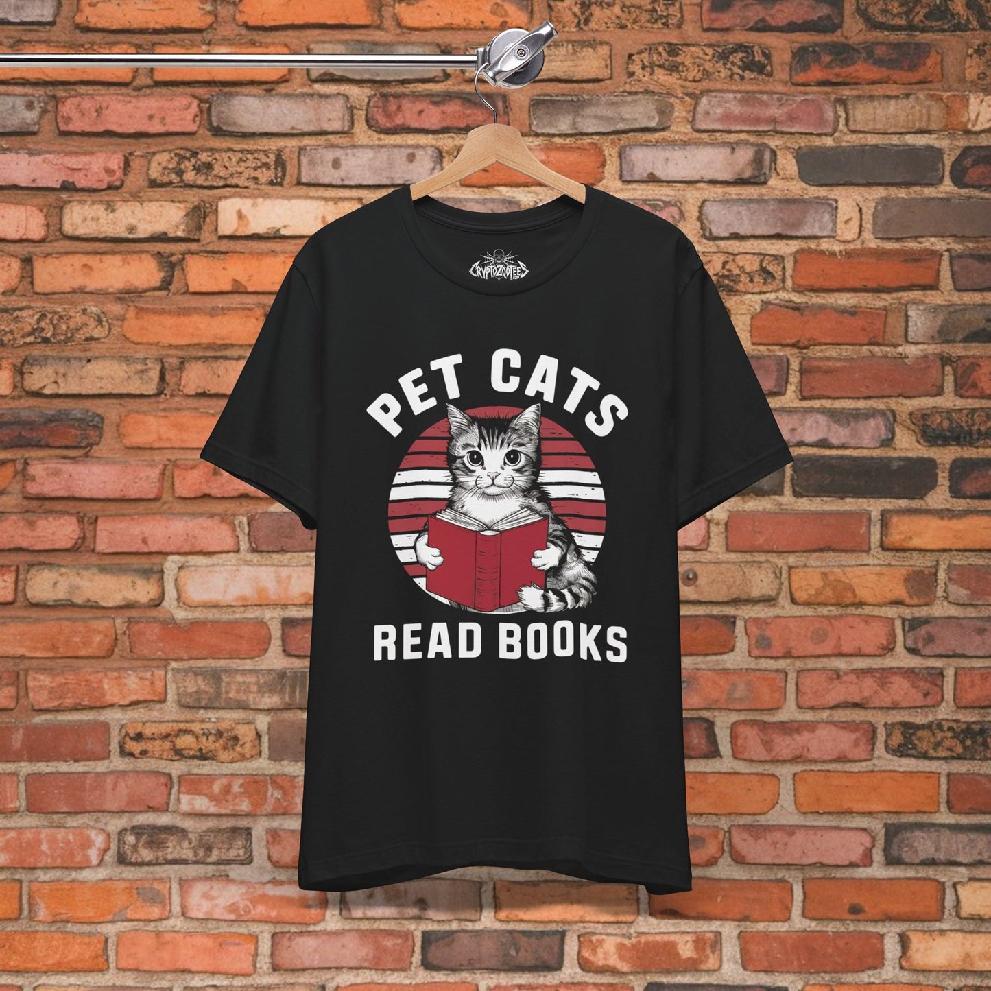 T-Shirt - Pet Cats Read Books T-Shirt | Unisex T-shirt | Cats, Books | Funny from Crypto Zoo Tees