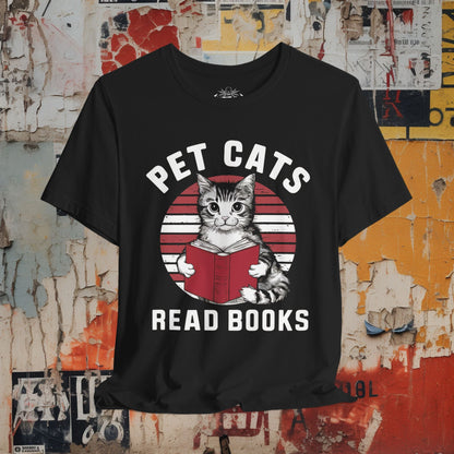 T-Shirt - Pet Cats Read Books T-Shirt | Unisex T-shirt | Cats, Books | Funny from Crypto Zoo Tees