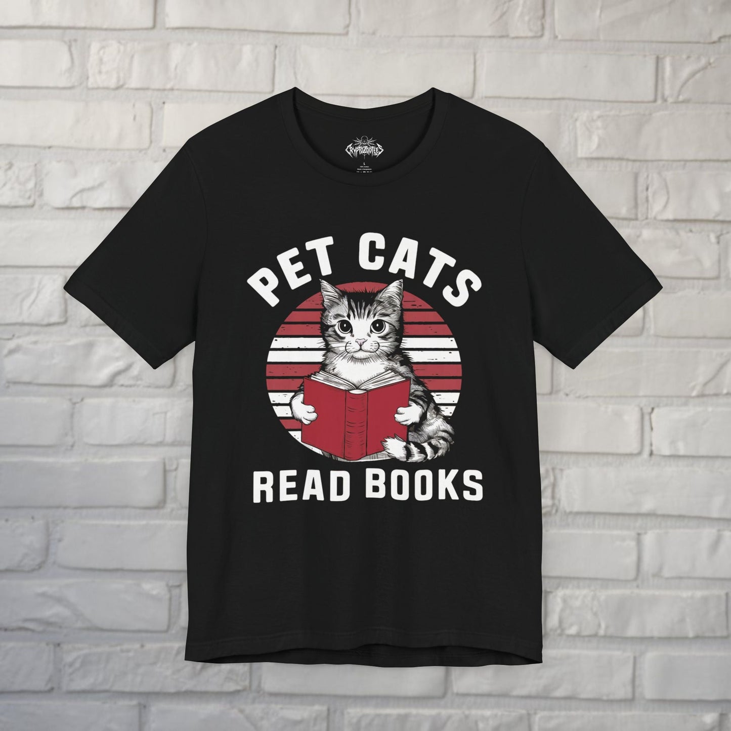 T-Shirt - Pet Cats Read Books T-Shirt | Unisex T-shirt | Cats, Books | Funny from Crypto Zoo Tees