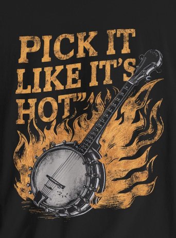 T-Shirt - Pick It Like It's Hot Shirt | Bluegrass Banjo Tee | Bella + Canvas Unisex T-shirt from Crypto Zoo Tees