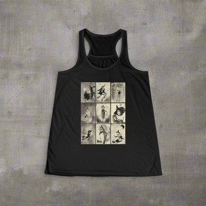 Tank Top - Pin-up Witches | Ladies Racerback Tank Top from Crypto Zoo Tees