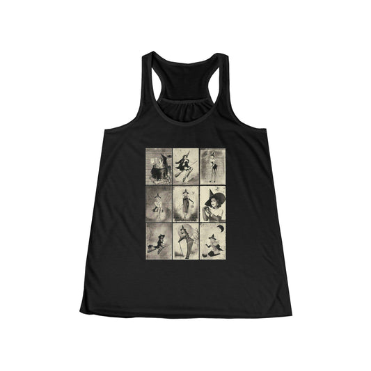 Tank Top - Pin-up Witches | Ladies Racerback Tank Top from Crypto Zoo Tees