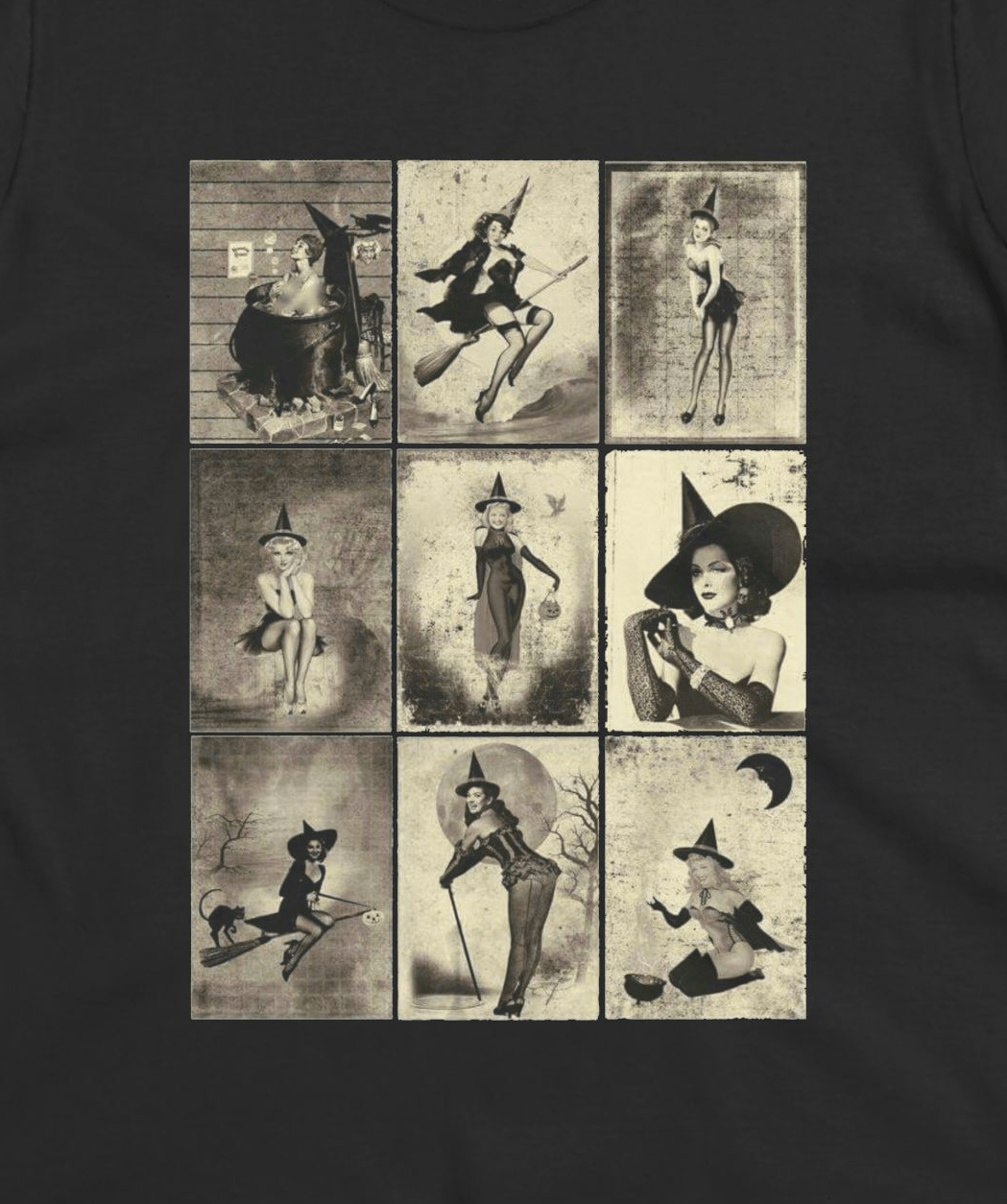 All Items - Pinup Witches | Halloween, Spiritual | Unisex Shirt, Ladies Tee, Tank Top, Long Sleeve, Sweatshirt, Hoodie from Crypto Zoo Tees