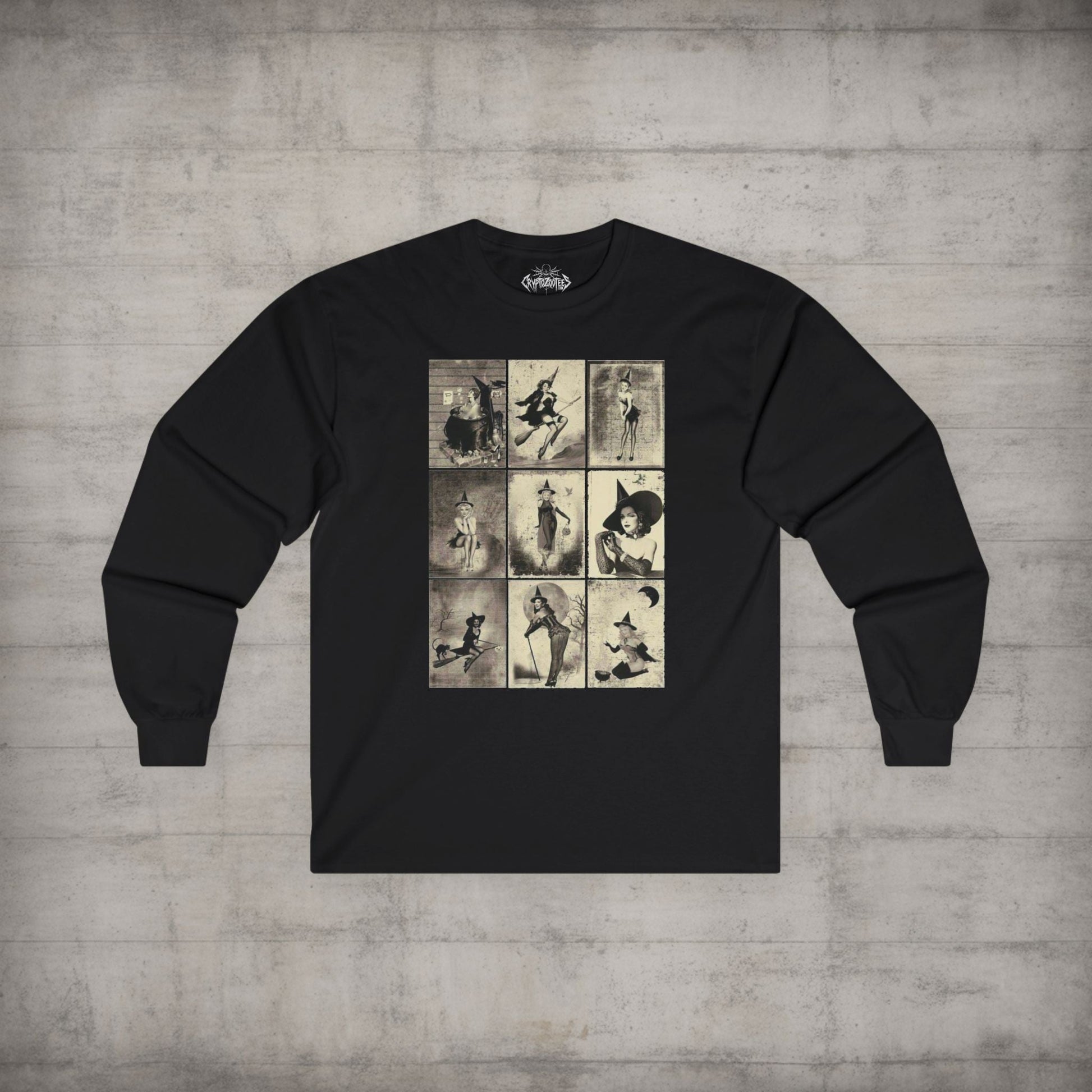 All Items - Pinup Witches | Halloween, Spiritual | Unisex Shirt, Ladies Tee, Tank Top, Long Sleeve, Sweatshirt, Hoodie from Crypto Zoo Tees