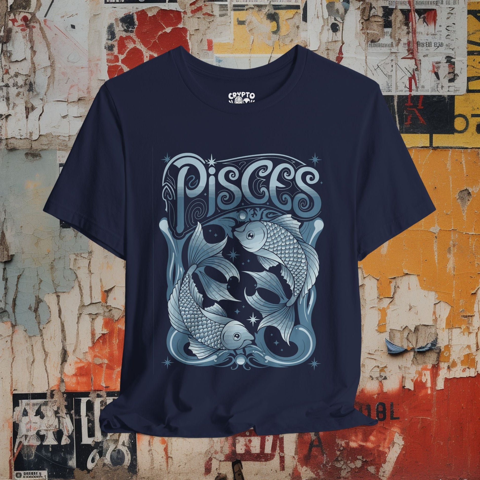 T-Shirt - Pisces Star Sign Unisex T-shirt | Unisex T-shirt | Spiritual, Retro & Vintage | Psychedelic from Crypto Zoo Tees