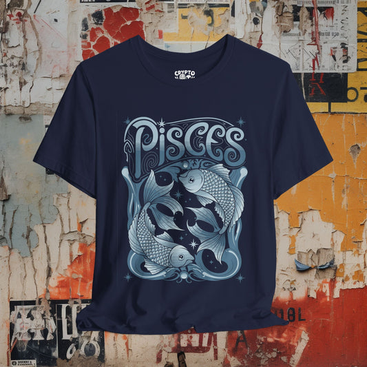 T-Shirt - Pisces Star Sign Unisex T-shirt | Unisex T-shirt | Spiritual, Retro & Vintage | Psychedelic from Crypto Zoo Tees