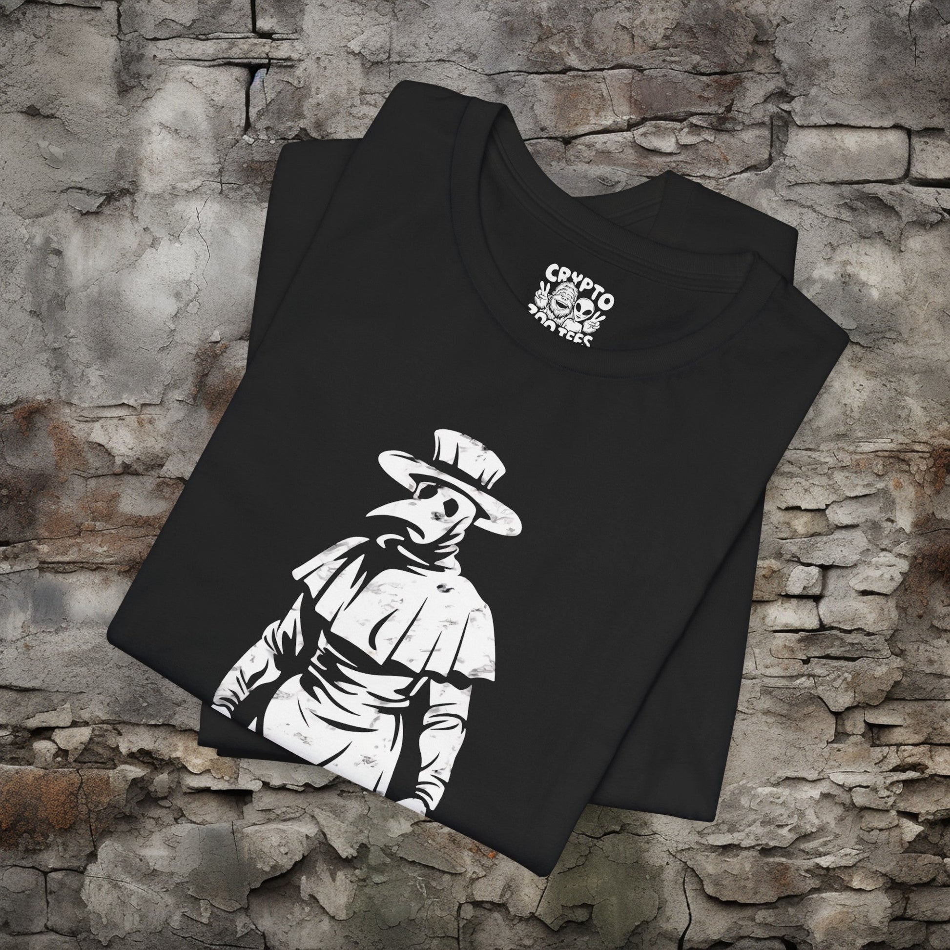 T-Shirt - Plague Doctor Tee | Bella + Canvas Unisex T-shirt from Crypto Zoo Tees