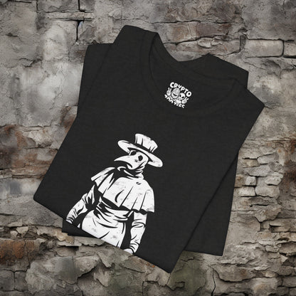 T-Shirt - Plague Doctor Tee | Bella + Canvas Unisex T-shirt from Crypto Zoo Tees