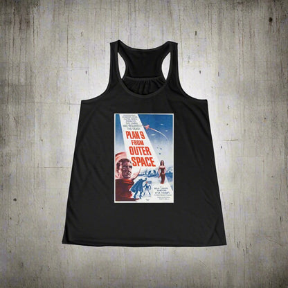 Tank Top - Plan 9 From Outer Space 1959 Movie Color Poster Tee | Ladies Racerback Tank Top from Crypto Zoo Tees