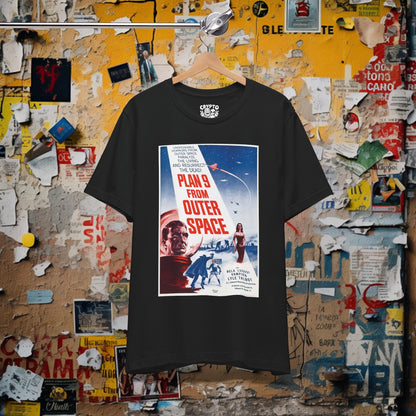 T - Shirt - Plan 9 From Outer Space 1959 Movie Color Poster Tee | Movies and TV | Horror | Bella + Canvas Unisex T - shirt from Crypto Zoo Tees