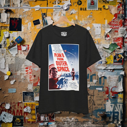 T - Shirt - Plan 9 From Outer Space 1959 Movie Color Poster Tee | Movies and TV | Horror | Bella + Canvas Unisex T - shirt from Crypto Zoo Tees