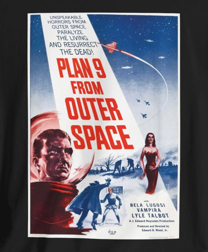 T - Shirt - Plan 9 From Outer Space 1959 Movie Color Poster Tee | Movies and TV | Horror | Bella + Canvas Unisex T - shirt from Crypto Zoo Tees