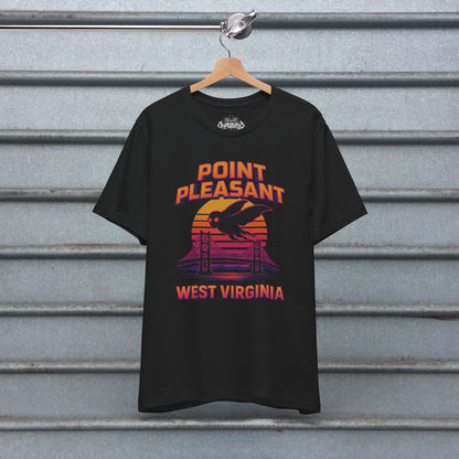 T-Shirt - Point Pleasant Mothman | Unisex T-shirt (Bella+Canvas 3001) | Cryptids, Ghosts &amp; Paranormal | Retro &amp; Vintage from Crypto Zoo Tees