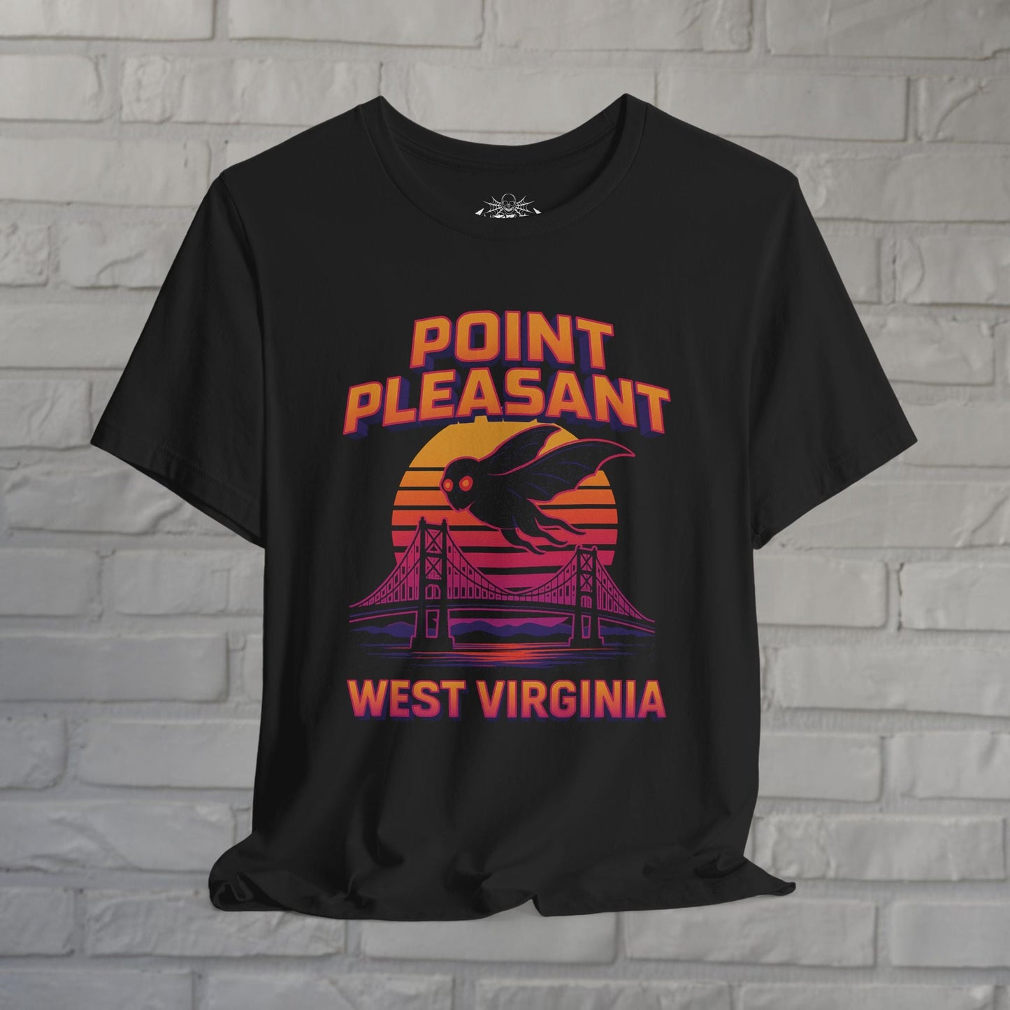 T-Shirt - Point Pleasant Mothman | Unisex T-shirt (Bella+Canvas 3001) | Cryptids, Ghosts &amp; Paranormal | Retro &amp; Vintage from Crypto Zoo Tees