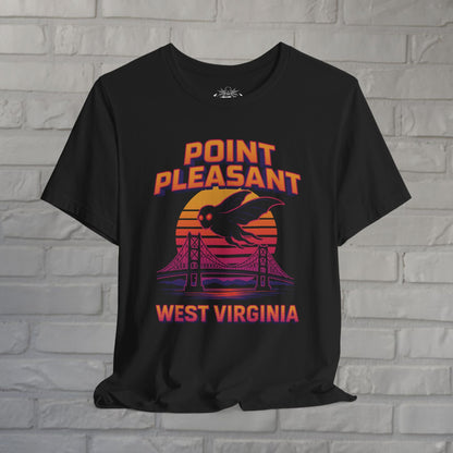 T-Shirt - Point Pleasant Mothman | Unisex T-shirt (Bella+Canvas 3001) | Cryptids, Ghosts &amp; Paranormal | Retro &amp; Vintage from Crypto Zoo Tees