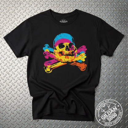T-Shirt - Pop Art Skull Shirt | Unisex Heavy Cotton - Gildan 5000 | Skulls & Skeletons | Punk from Crypto Zoo Tees