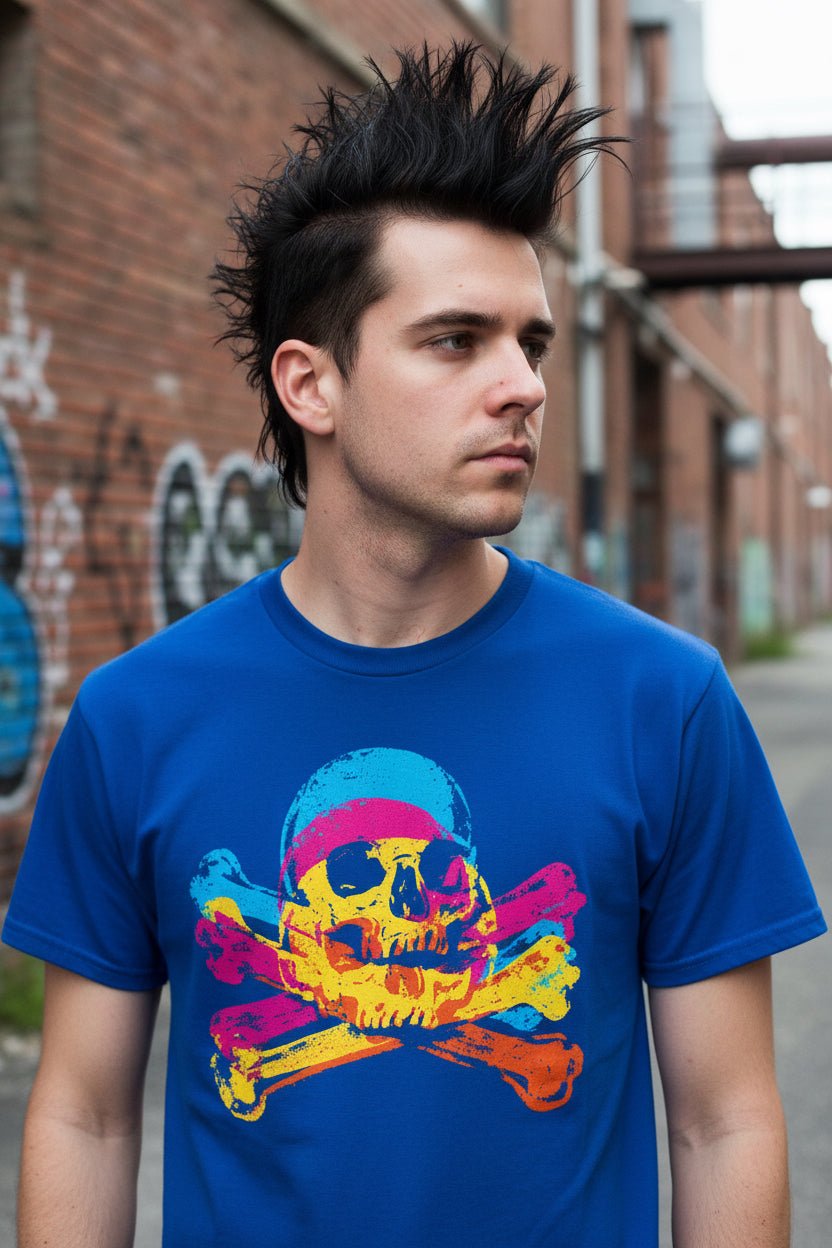 T-Shirt - Pop Art Skull Shirt | Unisex Heavy Cotton - Gildan 5000 | Skulls & Skeletons | Punk from Crypto Zoo Tees