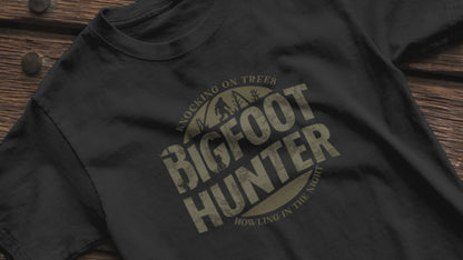 Bigfoot Hunter - Sasquatch Cryptozoology Shirt - Cryptid Tee - Soft Cotton T-shirt