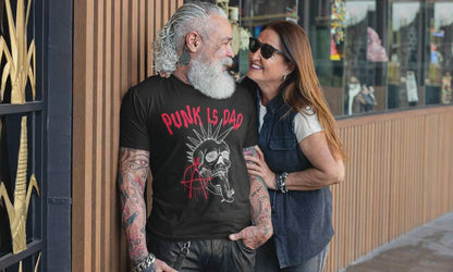 Punk Is Dad with Anarchy Skull T-shirt | Bella + Canvas Unisex T-shirt