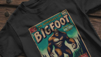 Adventures of Bigfoot Comic T-shirt | Sasquatch Yeti Cryptid Hunter | "Gone Squatchin'" Explorer Apparel