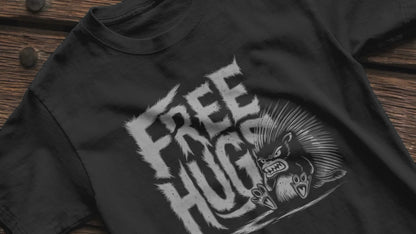 Free Hugs Porcupine T-shirt - Dark Humor Tee - Soft Cotton T-shirt