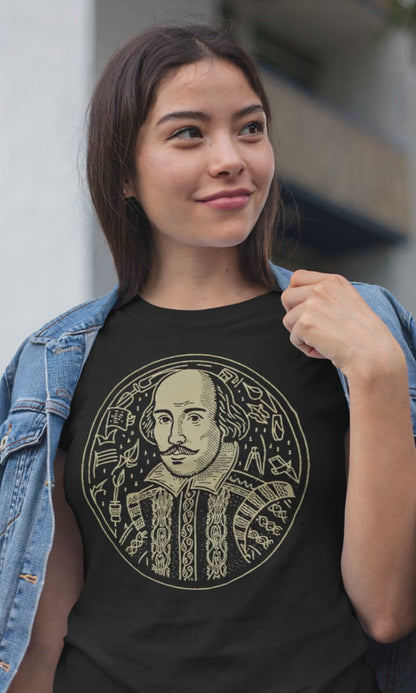 Shakespeare Tee - Literary T-Shirt, William Shakespeare Gift, Classic Literature Shirt, Unisex Tee for Book Lovers and Theater Fans