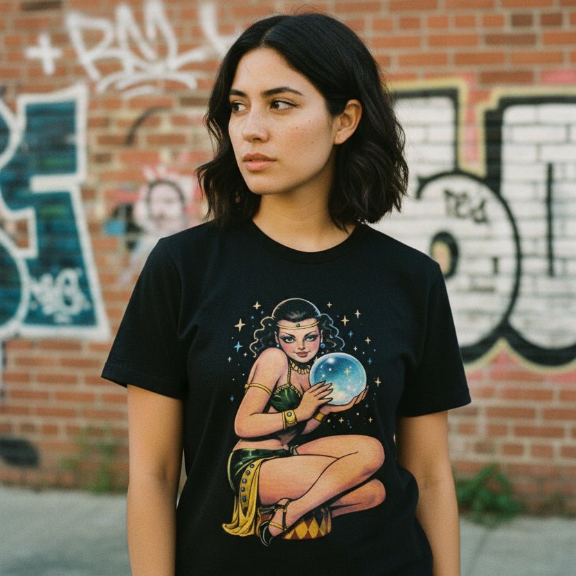 T-Shirt - Psychic Pin - Up Shirt | Unisex Heavy Cotton - Gildan 5000 | Spiritual | Goth/Gothic from Crypto Zoo Tees