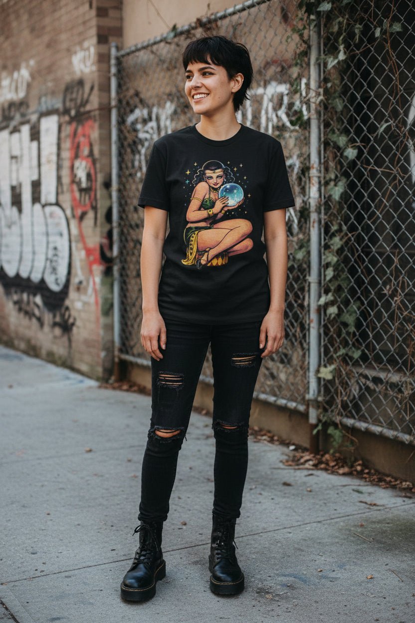 T-Shirt - Psychic Pin - Up Shirt | Unisex Heavy Cotton - Gildan 5000 | Spiritual | Goth/Gothic from Crypto Zoo Tees