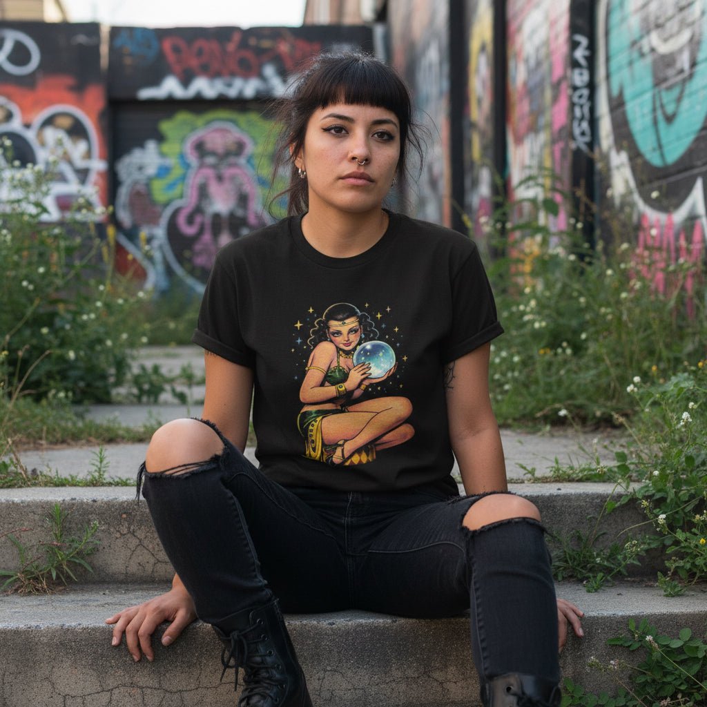 T-Shirt - Psychic Pin - Up Shirt | Unisex Heavy Cotton - Gildan 5000 | Spiritual | Goth/Gothic from Crypto Zoo Tees