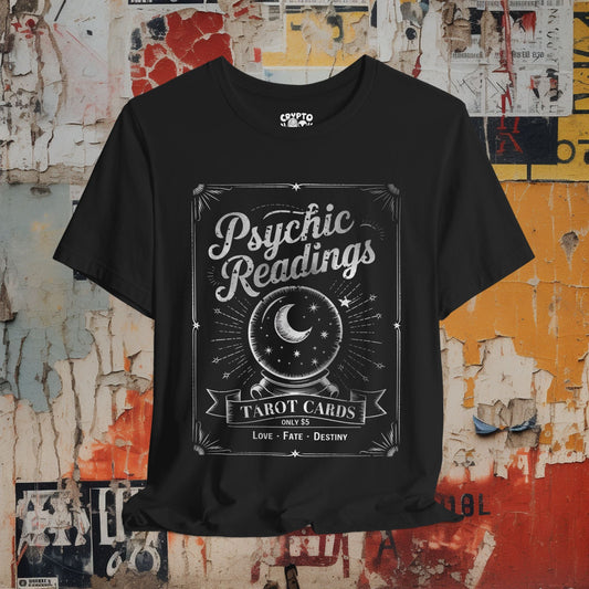 T-Shirt - Psychic Readings | Unisex T-shirt | Witchy, Paranormal | Goth, Gothic from Crypto Zoo Tees