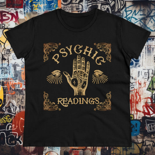 T-Shirt - Psychic Readings | Women's T-Shirt | Cotton Ladies Tee from Crypto Zoo Tees