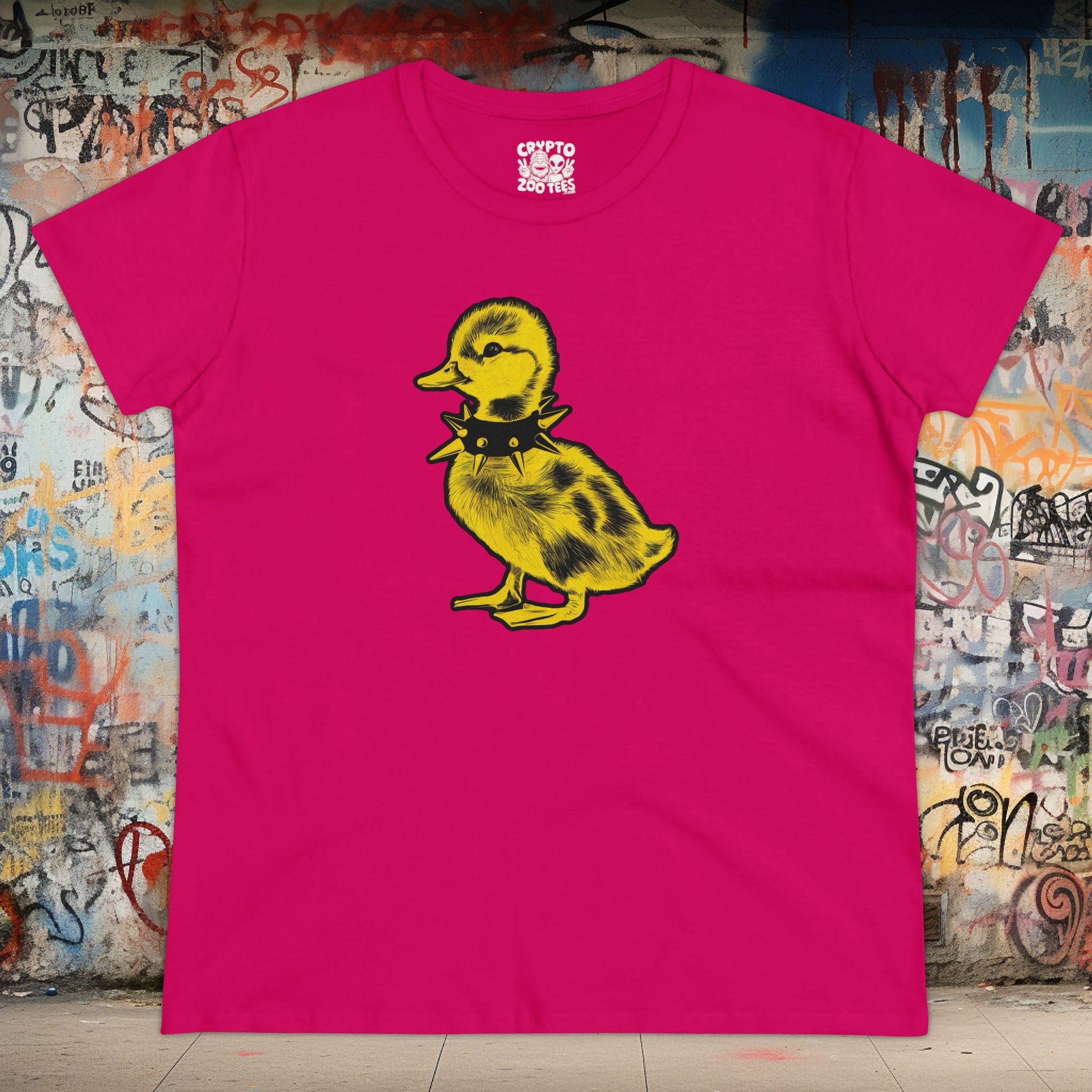 T-Shirt - punk duck ladies tee from Crypto Zoo Tees