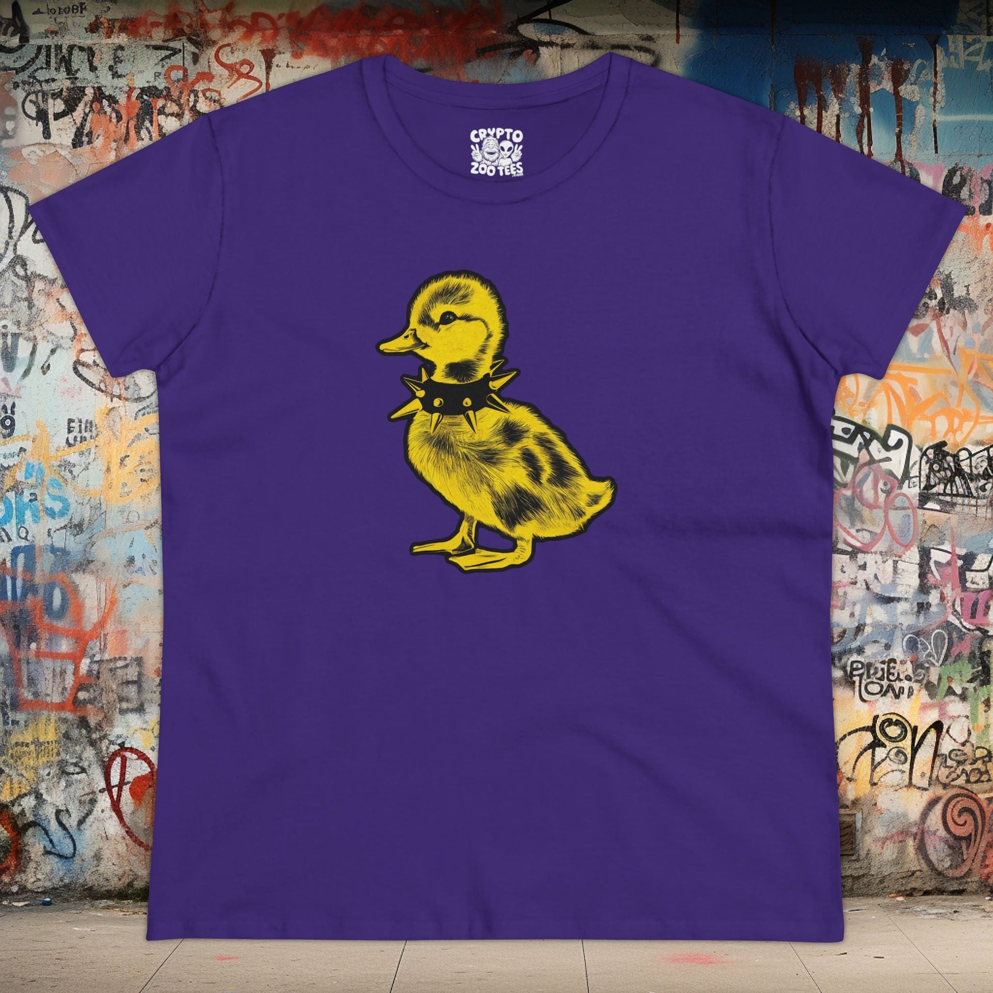 T-Shirt - punk duck ladies tee from Crypto Zoo Tees