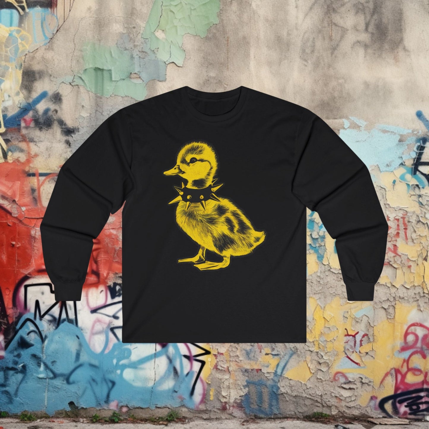 Long - sleeve - Punk Duck Long Sleeve Tee from Crypto Zoo Tees