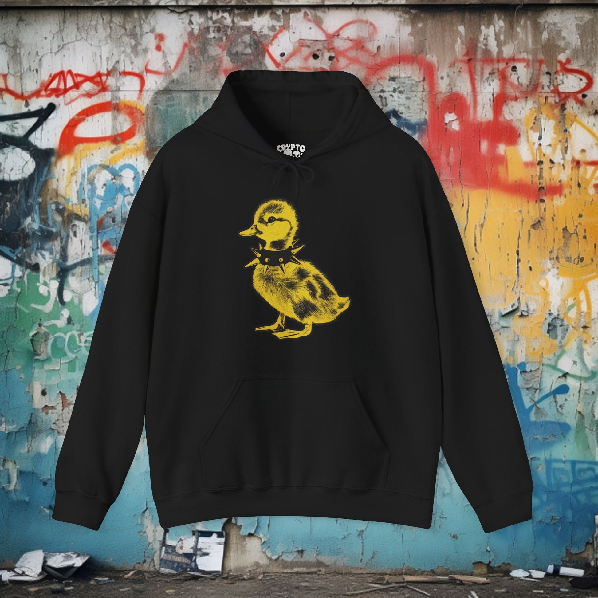 Hoodie - Punk Duck Single Sided Hoodie from Crypto Zoo Tees