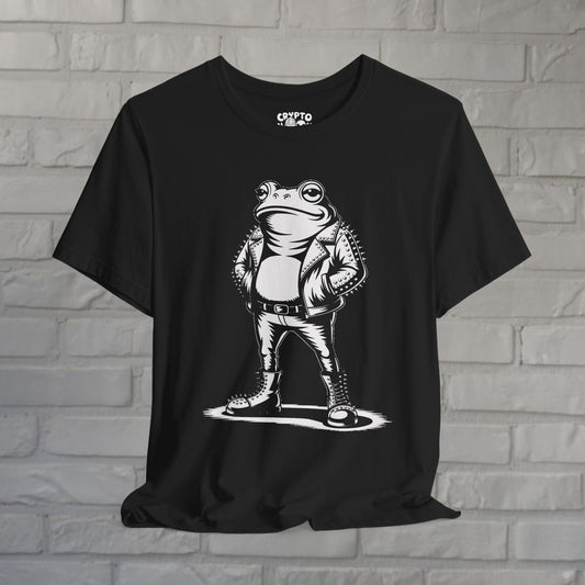 T-Shirt - Punk Frog Biker | Unisex T-shirt | Funny, Punk from Crypto Zoo Tees