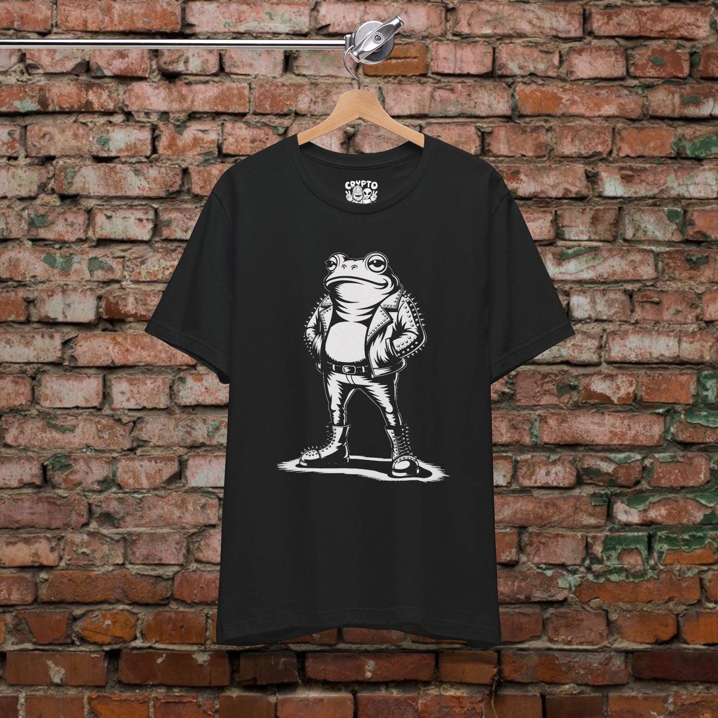 T-Shirt - Punk Frog Biker | Unisex T-shirt | Funny, Punk from Crypto Zoo Tees